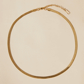 Classic Snake Chain Necklace in gold and silver